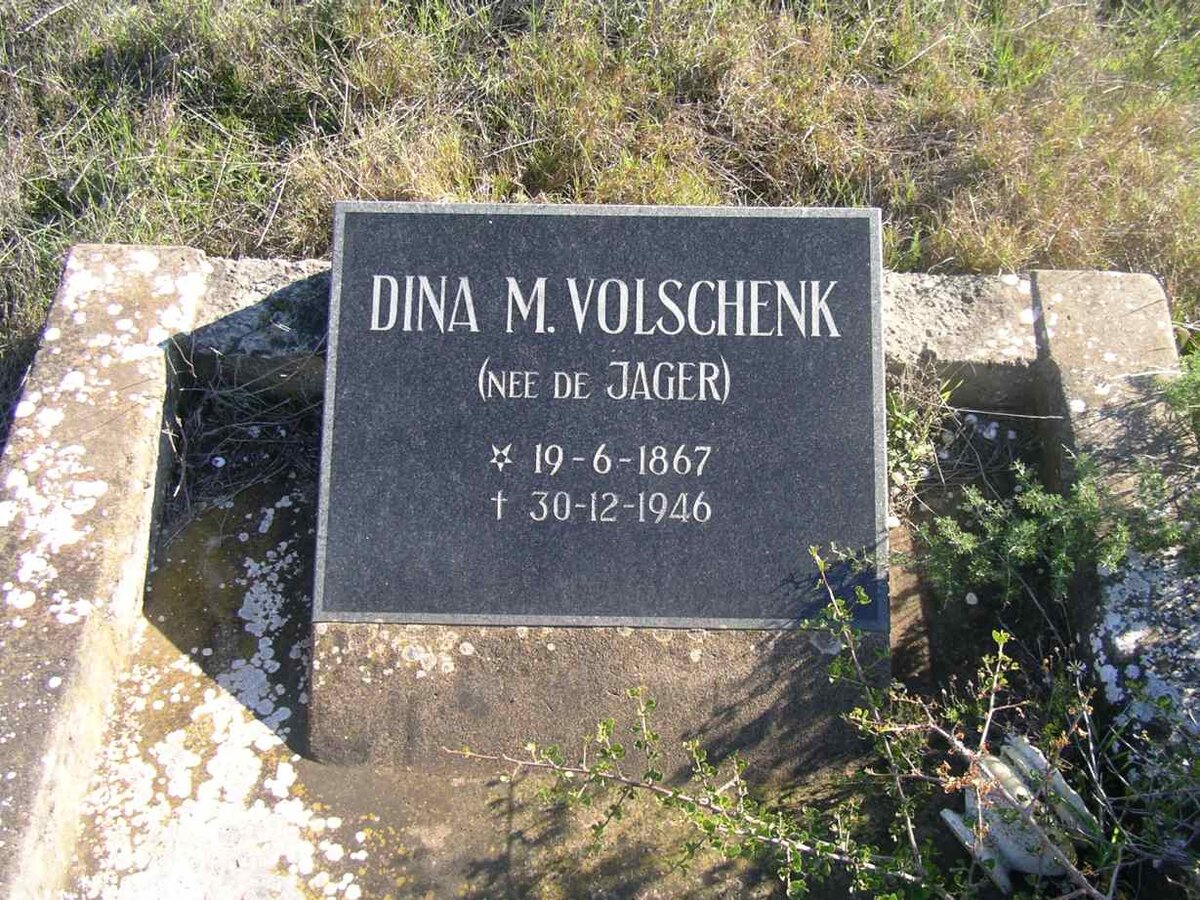 VOLSCHENK Dina M. nee DE JAGER 1867-1946