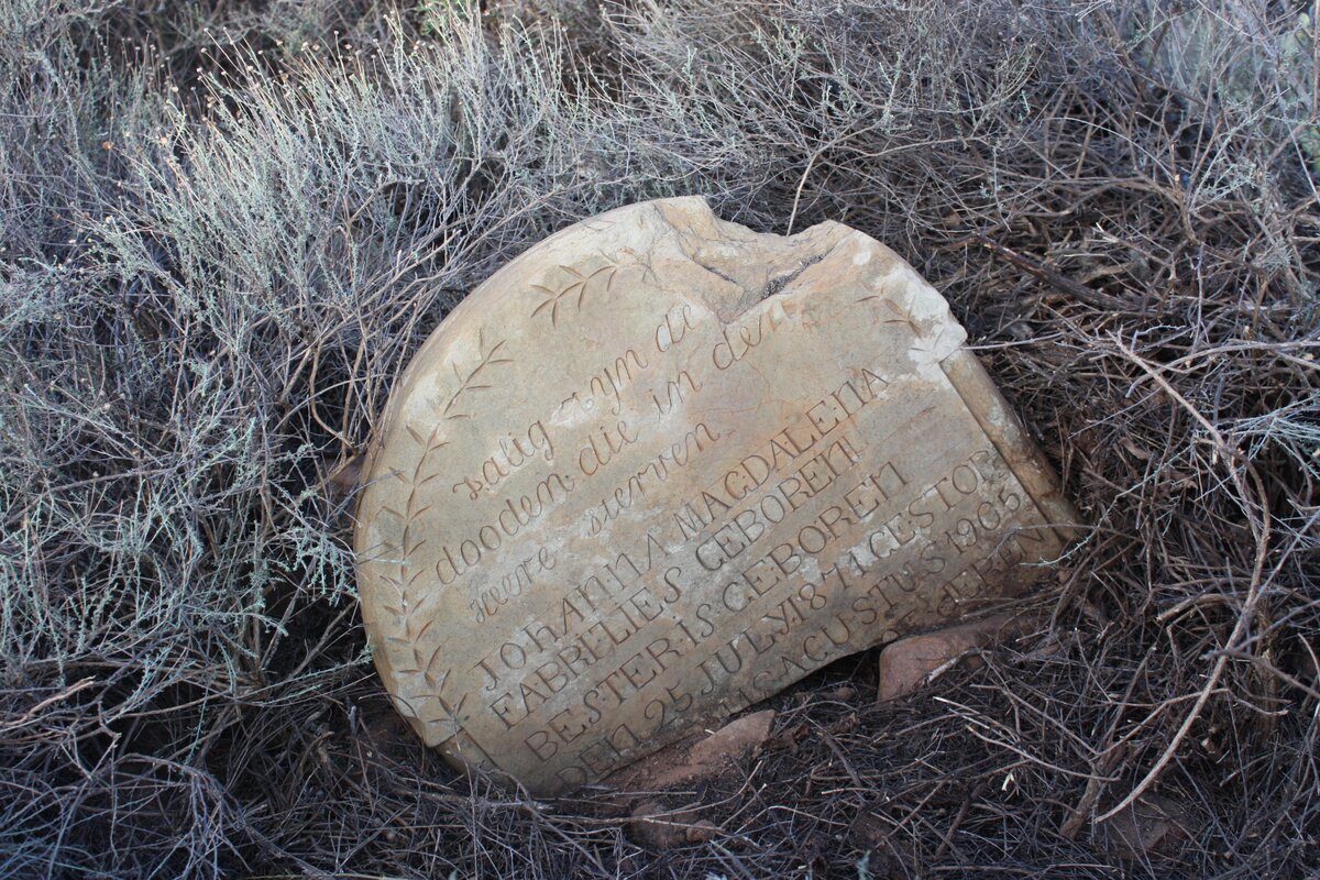 FABRICIES Johanna Magdalena nee BESTER  1871-1905