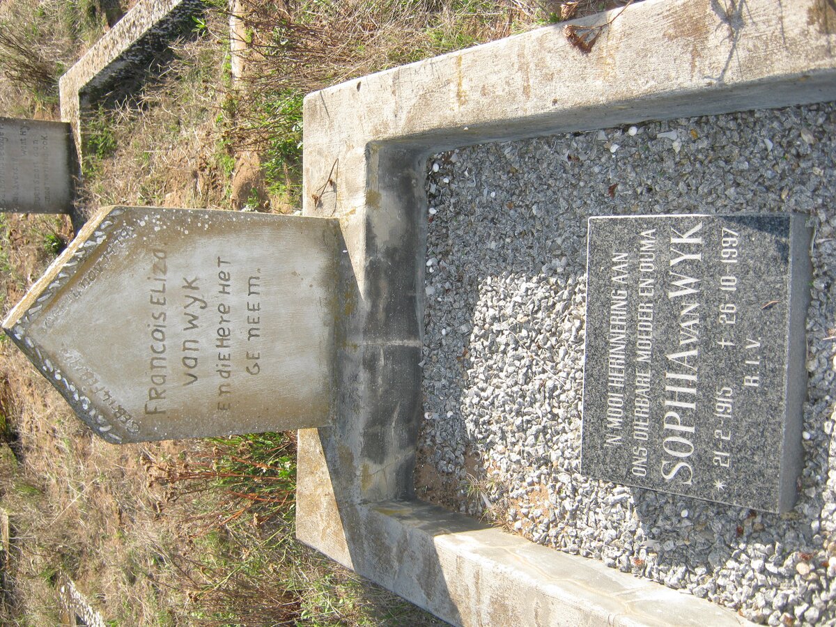 WYK Francois Eliza, van 1915-1979 &amp; Sophia 1915-1997