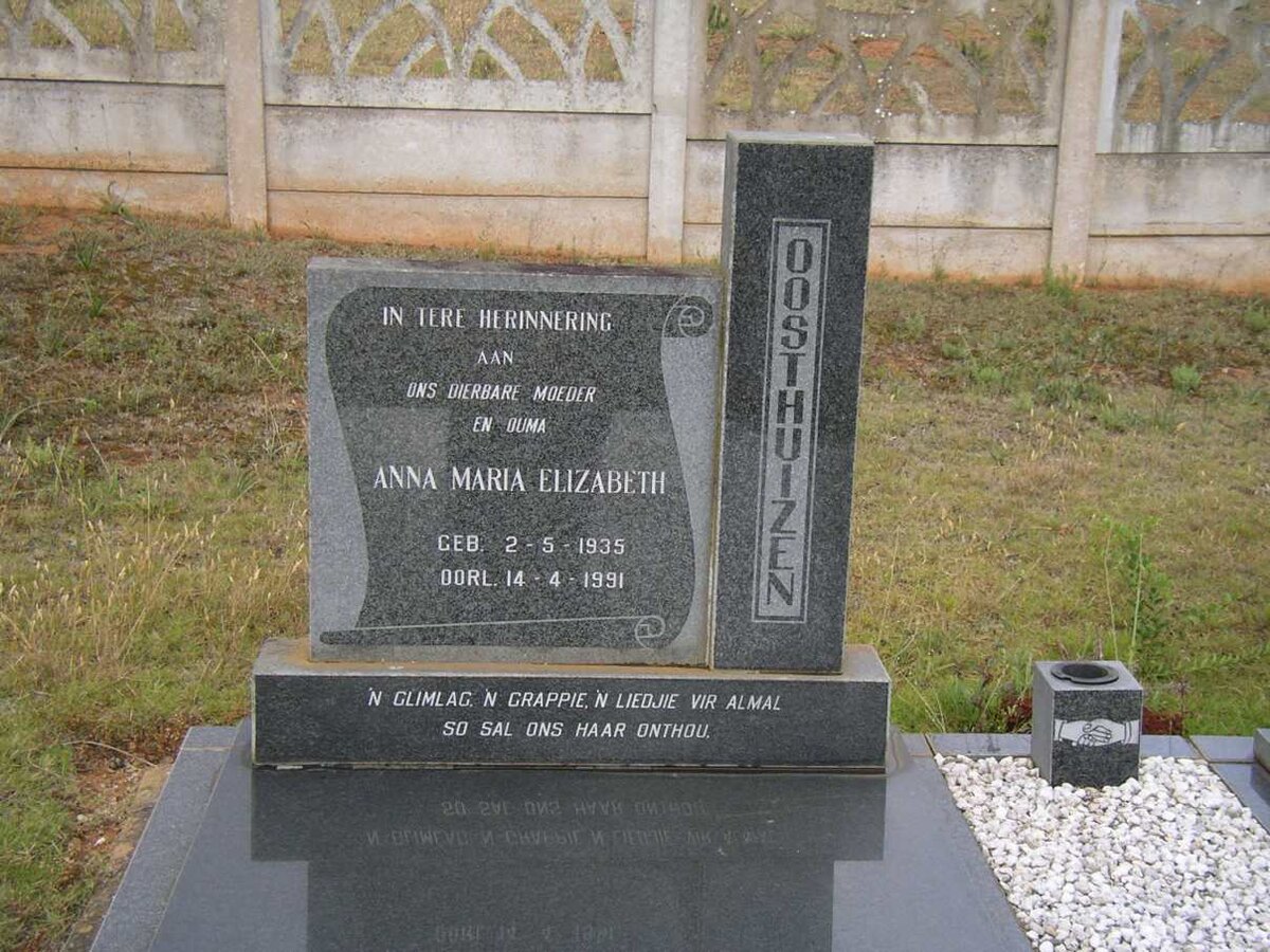 OOSTHUIZEN Anna Maria Elizabeth 1935-1991