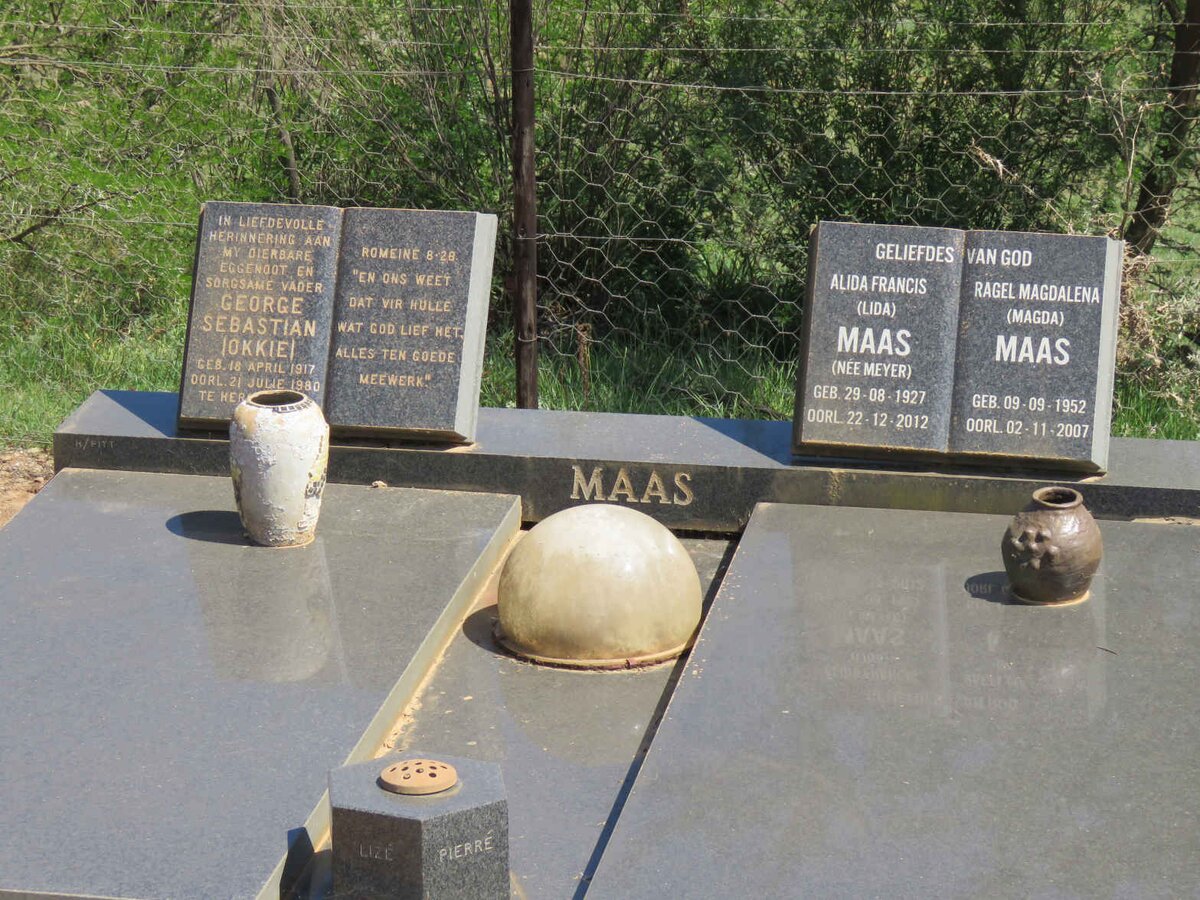 MAAS George Sebastian 1917-1980 &amp; Alida Francis MEYER 1927-2012 :: MAAS Ragel Magdalena 1952-2007