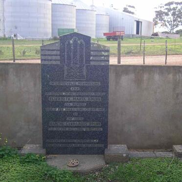 BRÖNN Barend Gerhardus 1857-? &amp; Elizabeth Maria WENTZEL 1868-?