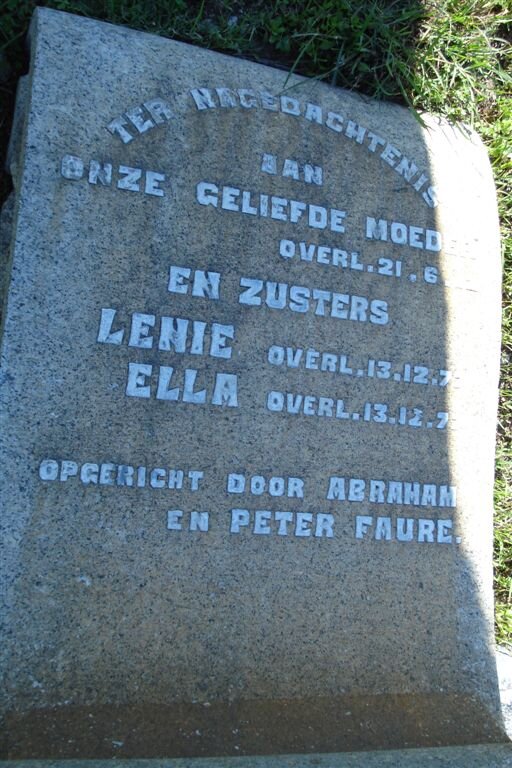 FAURE Moeder :: FAURE Lenie :: FAURE Ella