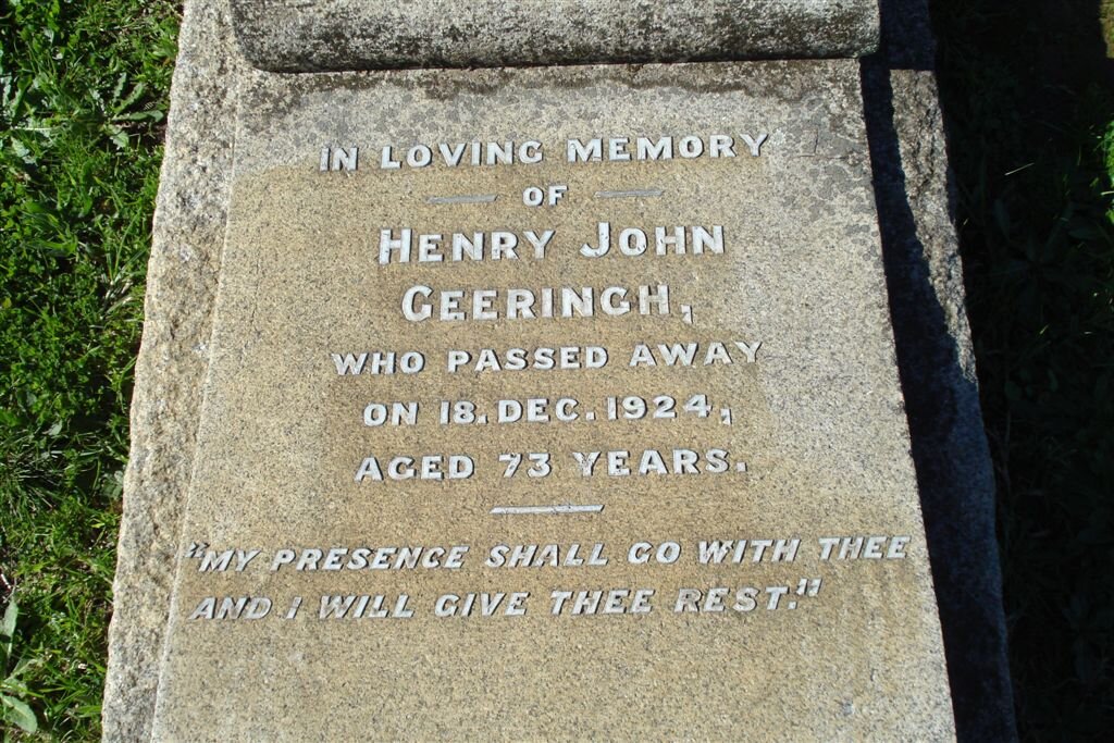 GEERINGH Henry John -1924