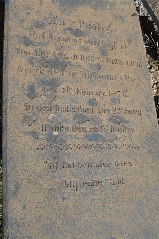 FREISLICH Mechiél Jurgen  -1876