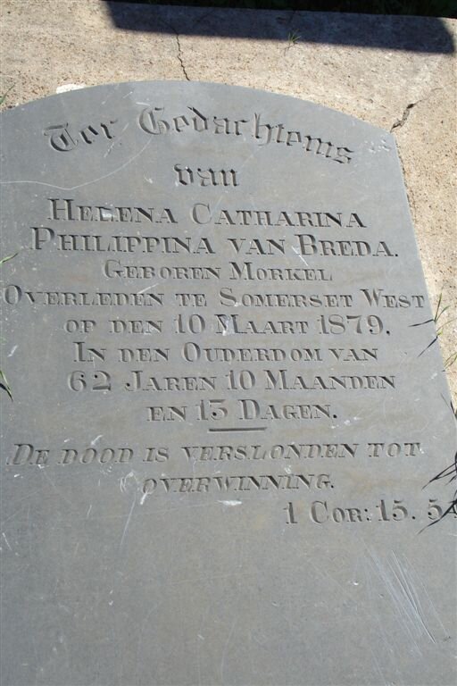BREDA Helena Catharina Philippina, van geb. MORKEL  -1879
