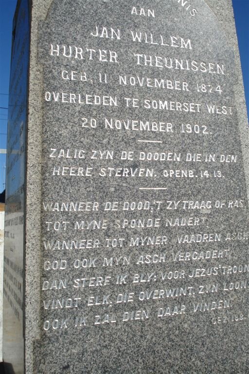 THEUNISSEN Jan Willem Hurter 1824-1902