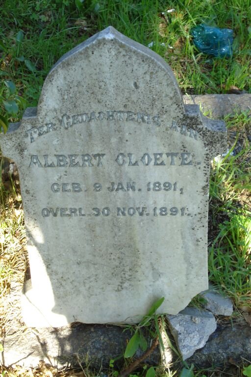 CLOETE Albert 1891-1891