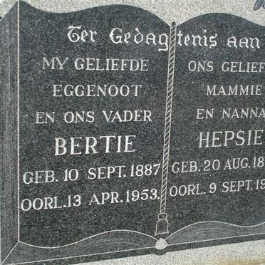 ? Bertie 1887-1953 &amp; Hepsie 1899-1971