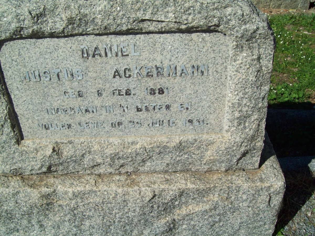 ACKERMANN Daniel Justus 1881-1961