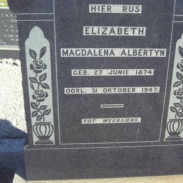 ALBERTYN Elizabeth Magdalena 1874-1947