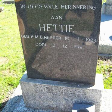 BESTER H.M.B. nee HERRER 1934-1976