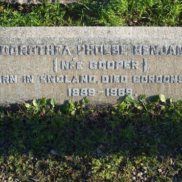 BENJAMIN Dorothea Phoebe nee COOPER 1889-1969