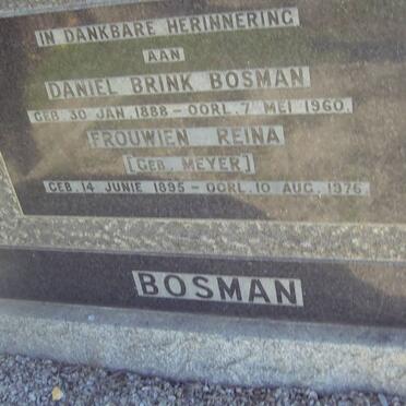 BOSMAN Daniel Brink 1888-1960 &amp; Frouwien Reina MEYER 1895-1976