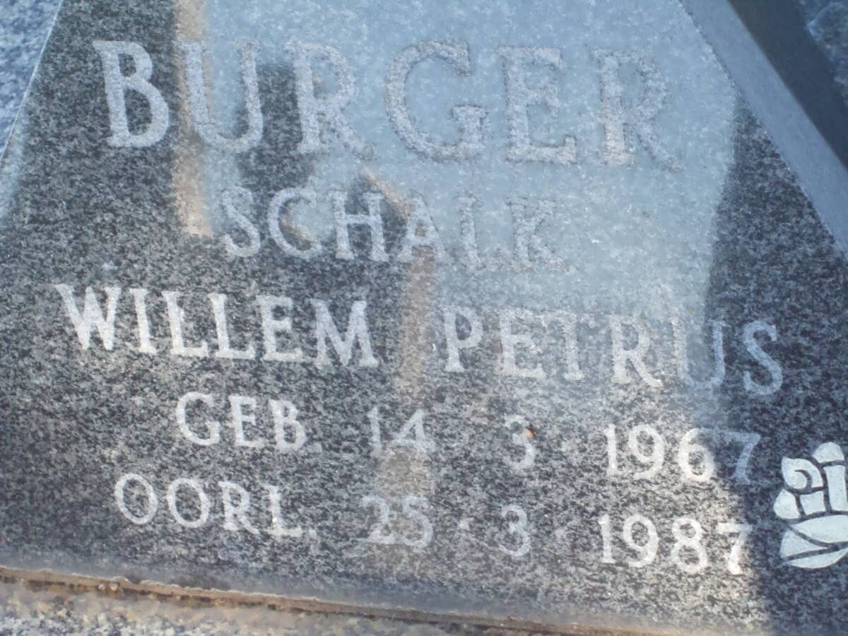 BURGER Schalk Willem Petrus 1967-1987
