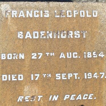 BADENHORST Francis Leopold 1894-1947