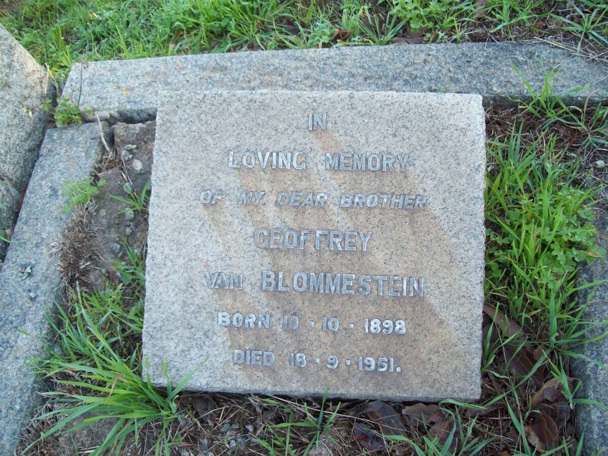 BLOMMESTEIN Geoffrey, van 1898-1951