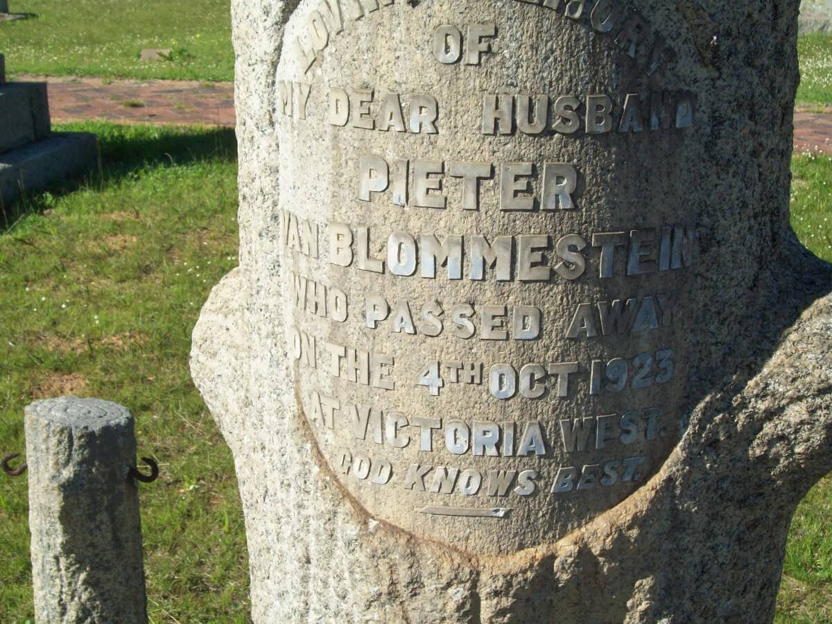 BLOMMESTEIN Pieter, van -1923