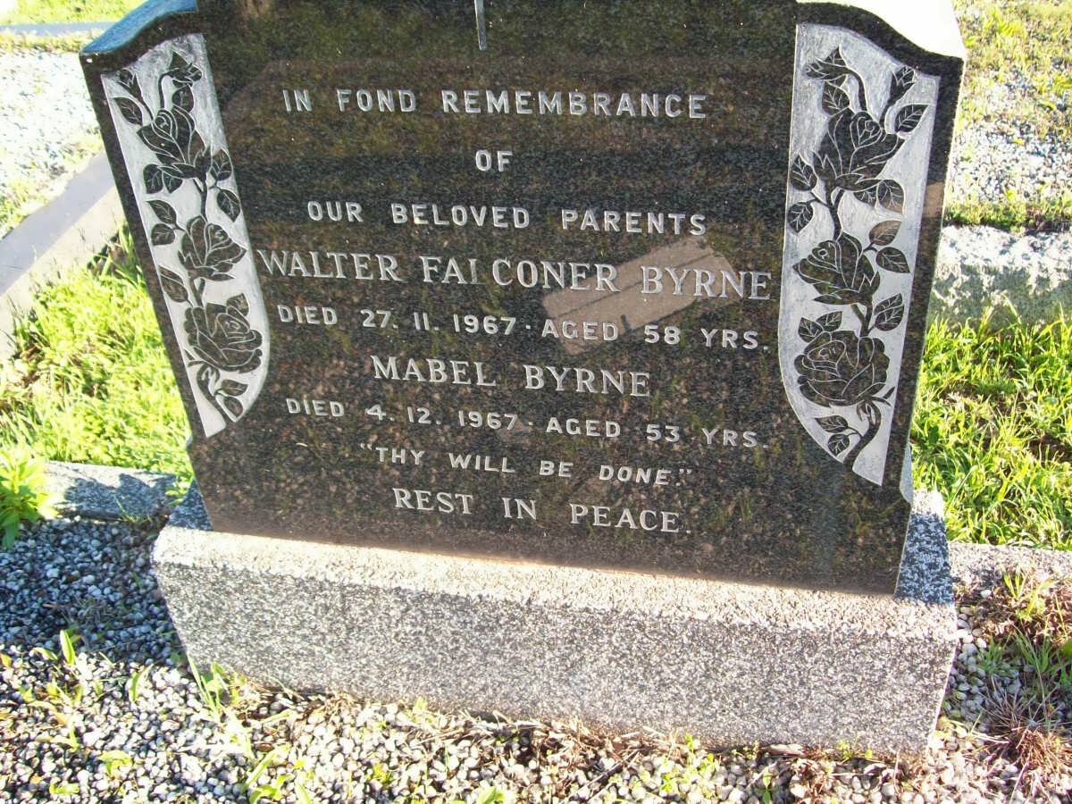 BYRNE Walter Falconer -1967 &amp; Mabel -1967