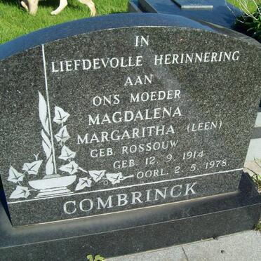 COMBRINCK Magdalena Margaritha nee ROSSOUW 1914-1978