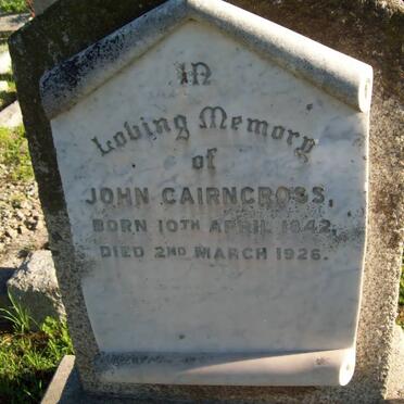 CAIRNCROSS James 1842-1926
