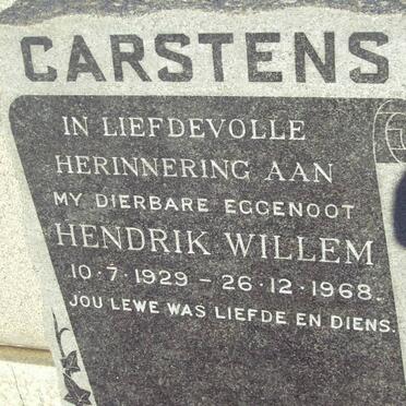 CARSTENS Hendrik Willem 1929-1968
