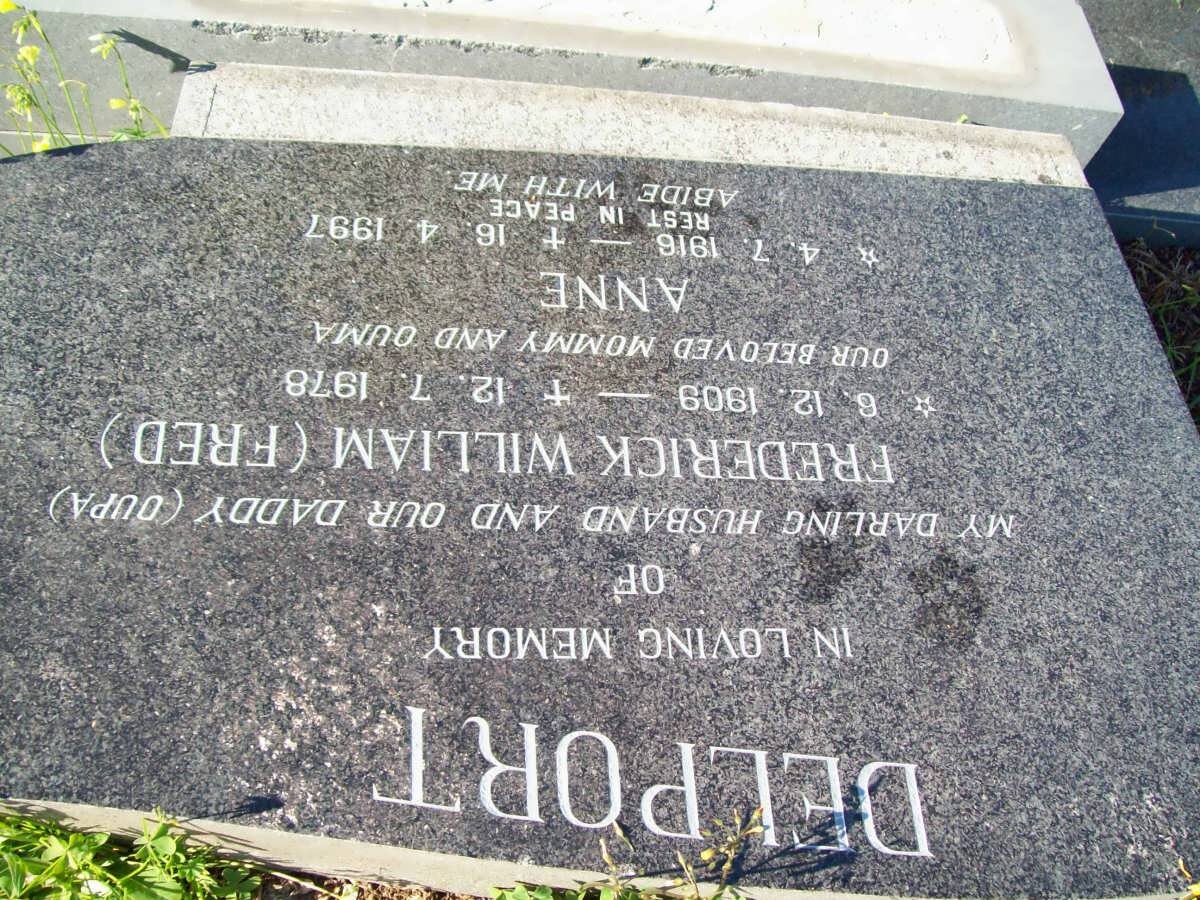 DELPORT Frederick William 1909-1978 &amp; Anne 1916-1997