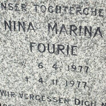 FOURIE Nina Marina 1977-1977