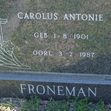 FRONEMAN Carolus Antonie 1901-1987