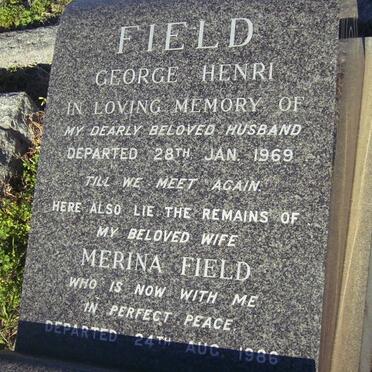 FIELD George Henri -1868 &amp; Merina -1986