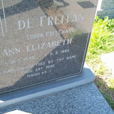 FREITAS Ann Elizabeth, de nee PRITCHARD 1940-1993