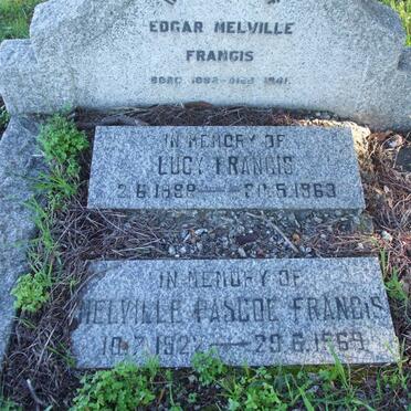 FRANCIS Melville Pascoe 1922-1969 :: FRANCIS Lucy 1898-1963 :: FRANCIS Edgar Melville 1882-1941