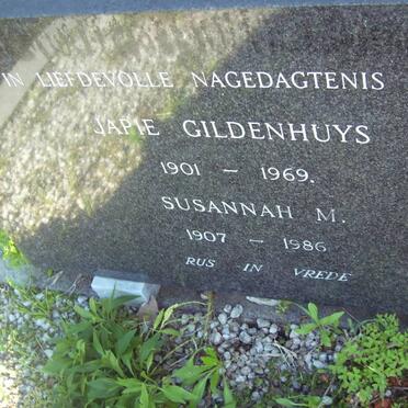 GILDENHUYS Japie 1901-1969 &amp; Susannah M. 1907-1986