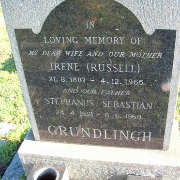 GRUNDLINGH Stephanus Sebastian 1891-1969 &amp; Irene RUSSELL 1887-1965