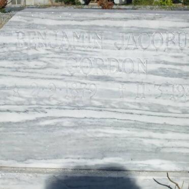 GORDON Benjamin Jacobus 1879-1946