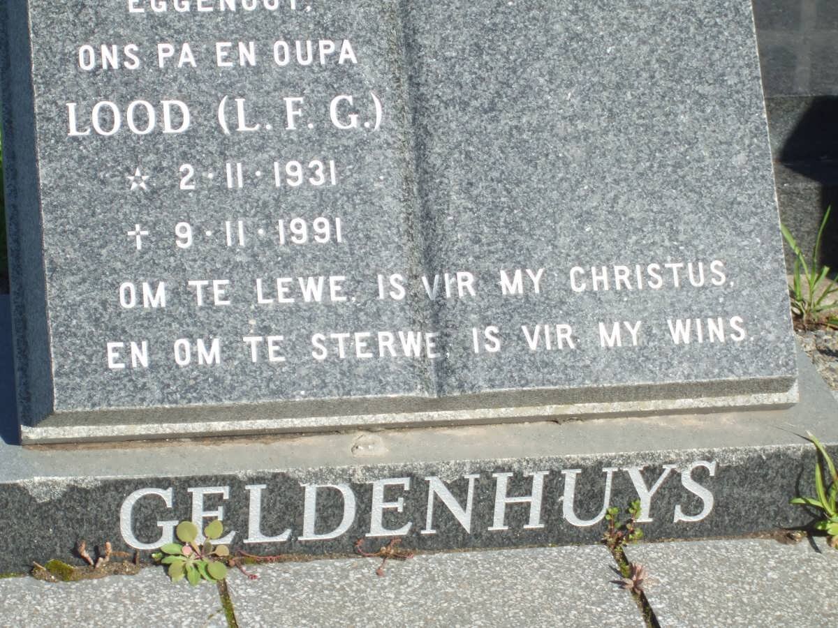 GELDENHUYS L.F.G. 1931-1991