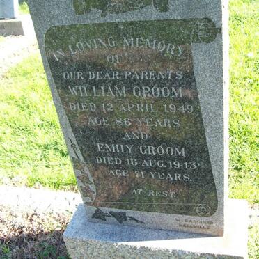 GROOM William -1949 &amp; Emily -1943