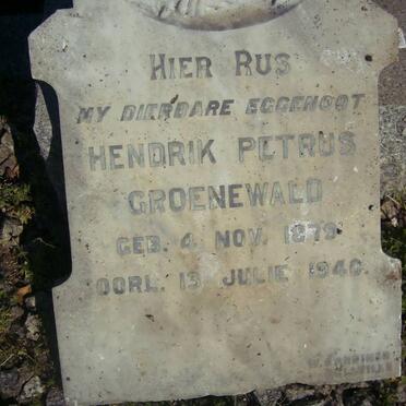 GROENEWALD Hendrik Petrus 1879-1940
