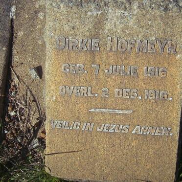 HOFMEYR Dirkie 1916-1916