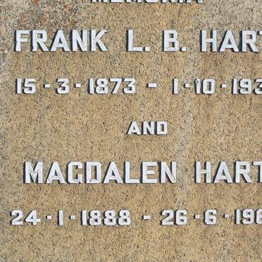 HART Frank L.B. 1873-1936 &amp; Magdalen 1888-1968