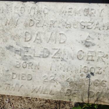 HELDZINGER David A. 1903-1966