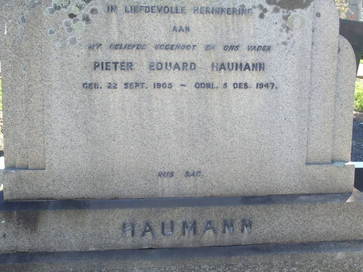 HAUMANN Pieter Eduard 1905-1947