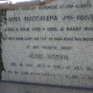 HAUMANN Jozua Jacobus 1874-1957 &amp; Anna Magdalena ROUX 1875-1956