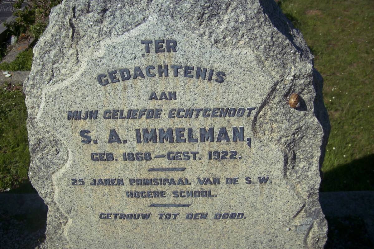 IMMELMAN S.A. 1868-1922