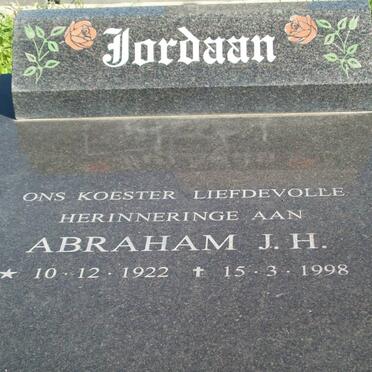 JORDAAN Abraham J.H. 1922-1998
