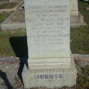 JOOSTE Robert William 1887-1944 &amp; Ella Johanna VICTOR 1889-1947