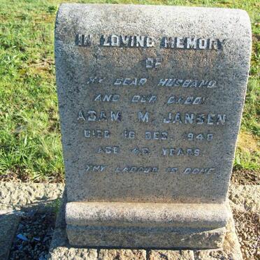 JANSEN Adam. M. -1948