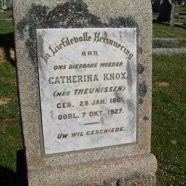 KNOX Catherina nee THEUNISSEN 1861-1927