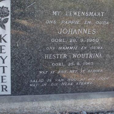 KEYTER Johannes -1960 &amp; Hester Woutrina -1965