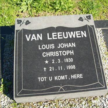 LEEUWEN Louis Johan Christoph, van 1930-1998